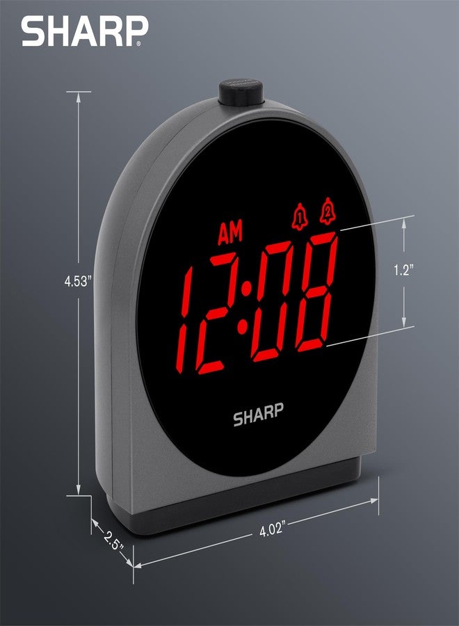 Sharp Alarm Clock for Bedroom, 2 Alarms, Easy to Read Display, Simple Basic Digital Clock with Dual USB and USB-C Charging Ports, Dimmable, Snooze, Perfect for Kids, Teens, Senior, Home Office - Image 5